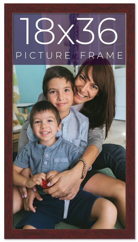 18×36 Frame Brown Solid Wood Picture Frame Width 0.75 Inches | Interior Frame De