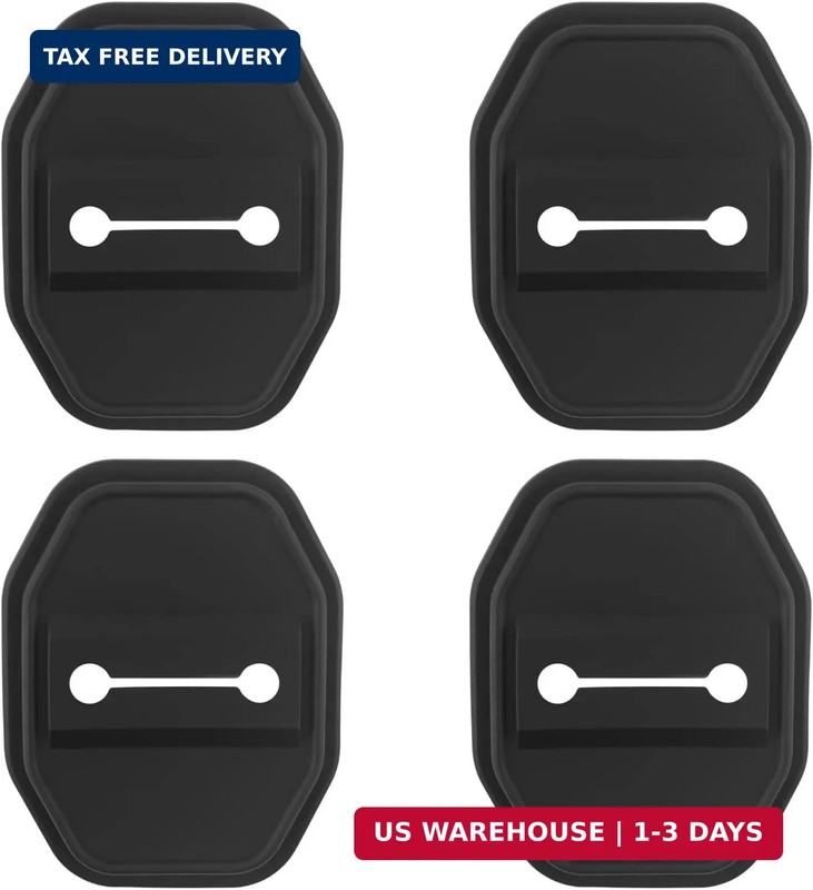 4PCS Universal Silicone Car Door Latch Covers,Silicone Door Latch Protective Cov