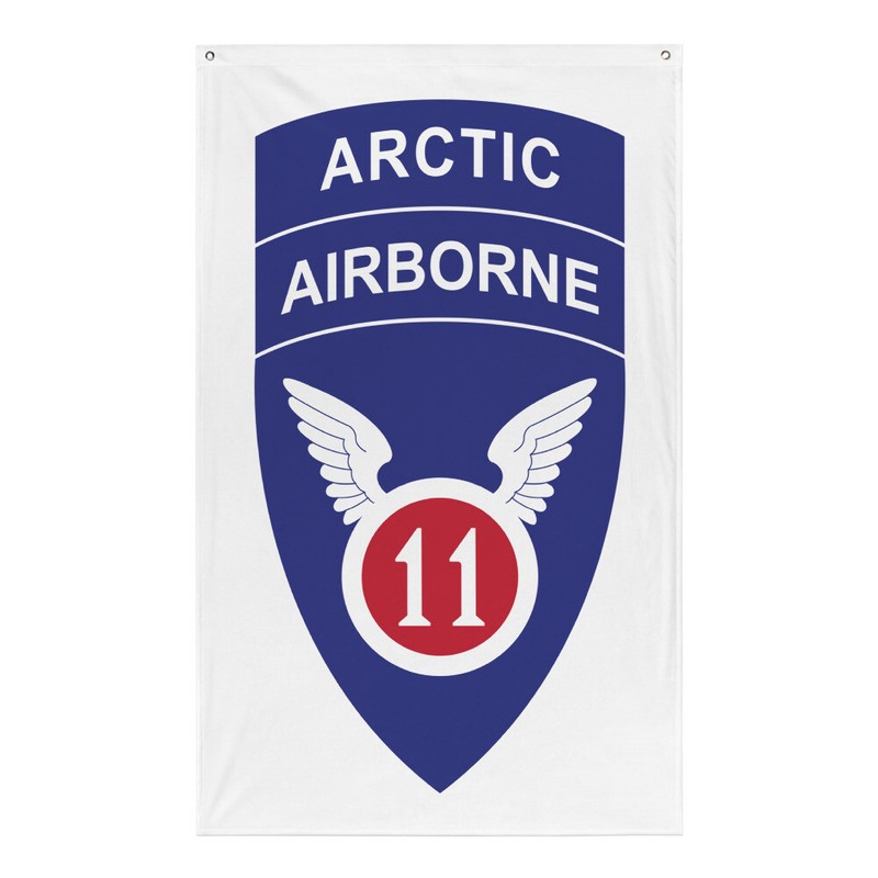 11th Airborne Arctic Flag Vertical