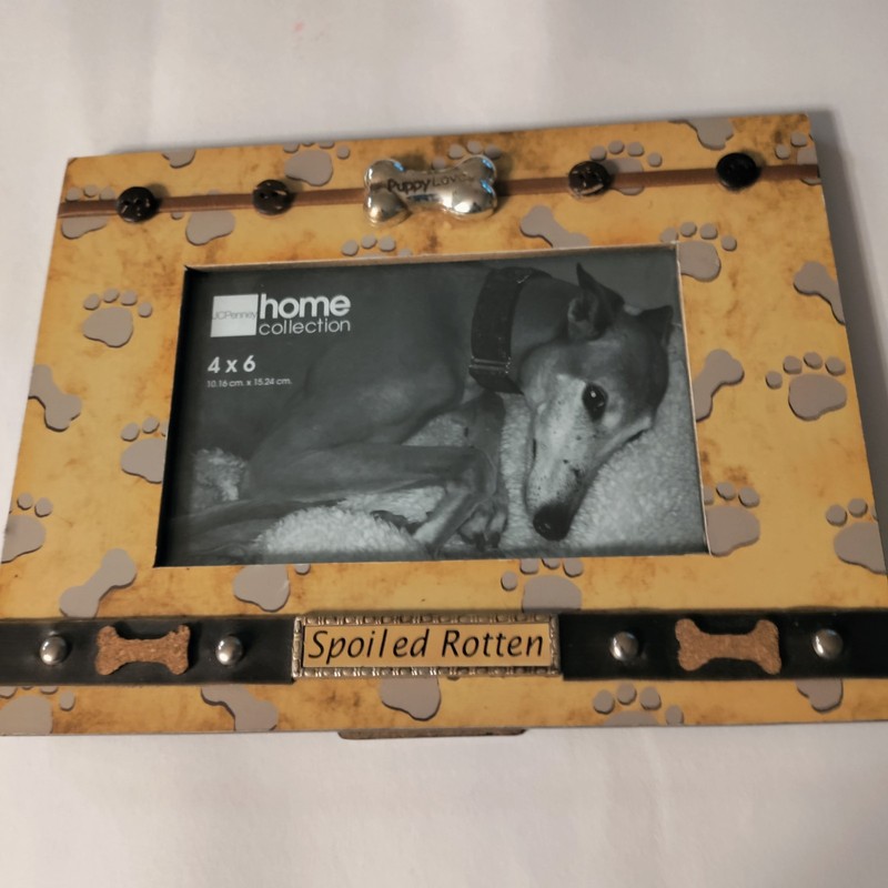 Dog Photo Frame Puppy Love. Spoiled Rotten 4x6 Unused Adorable! gallery