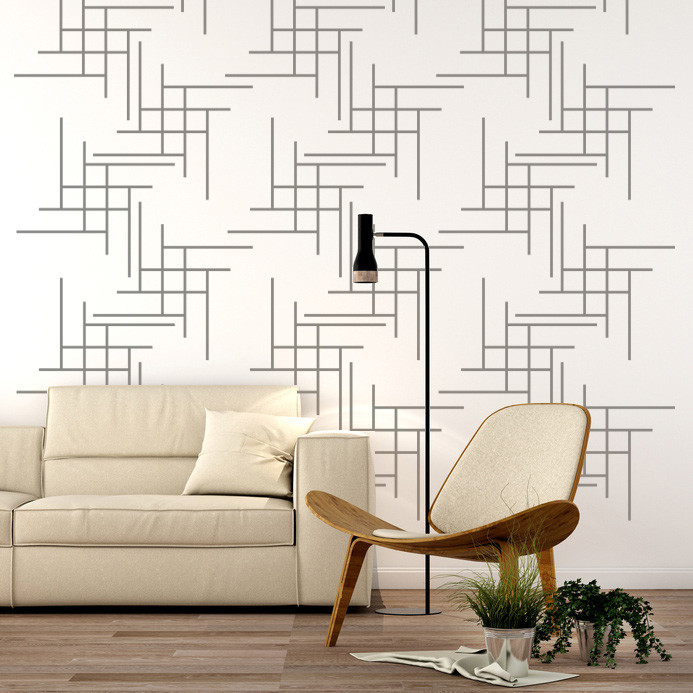 Line Wall Decal, Line Wall Art, Geometric Wall Art, Mid Century Modern Decals gallery