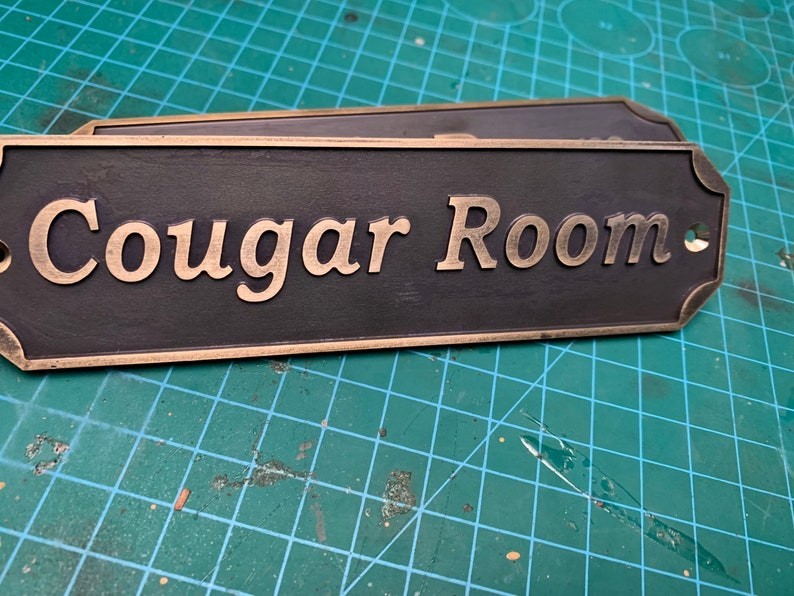 Custom Cast Brass door signs & plaques - Custom language plaques - Custom size gallery