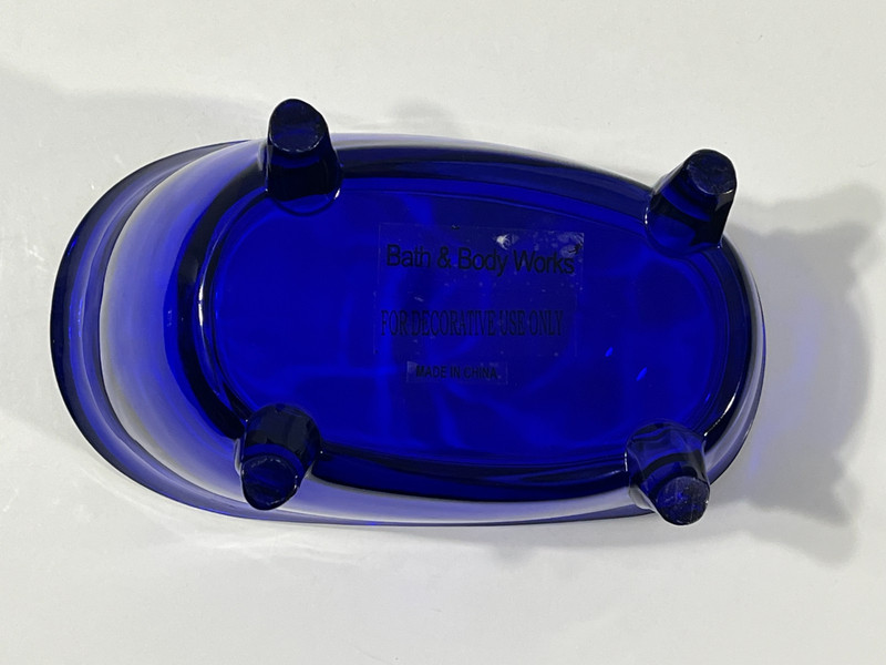 Cobalt Blue Glass Bath Tub Claw Foot Decor ~ Bath and Body Works ~ LNUC gallery