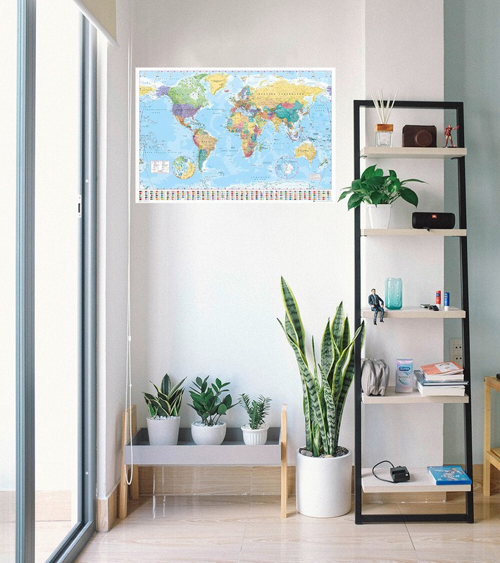 Political Map Of The World - Poster / Print (World Map With Flags - 2016) gallery
