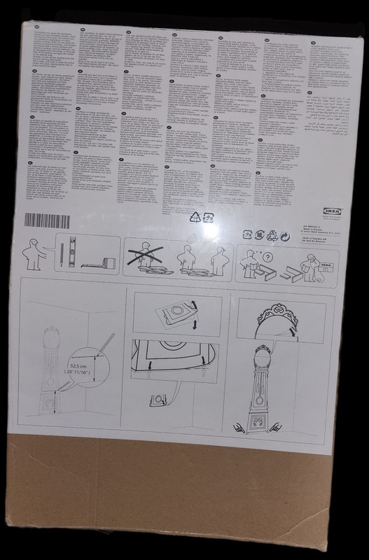 IKEA Mortorp Grandfather Clock Sticker Decal Wall Decor Anne de Graffe 76 in NEW gallery