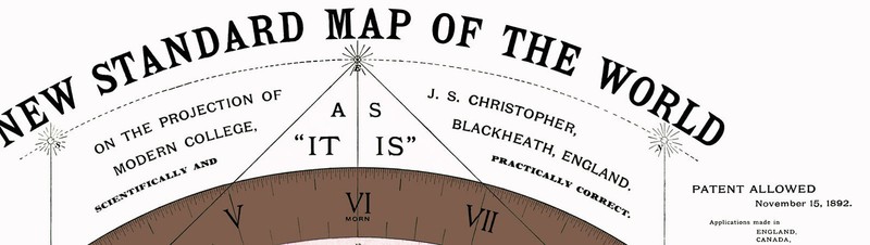 Flat Earth Map Alexander Gleason - 1892 Gleason's New Standard Map of the World gallery