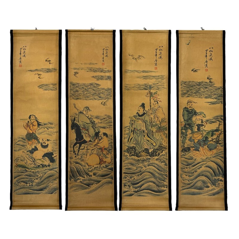 Taoism Figure Painting Large Wall Ancient Replica Art,Chinese Traditional Pos…
