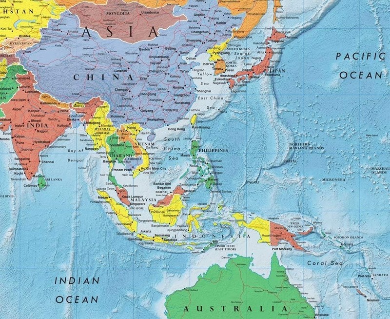 World Classic Wall Map Poster Mural 24x36 Paper Folded gallery