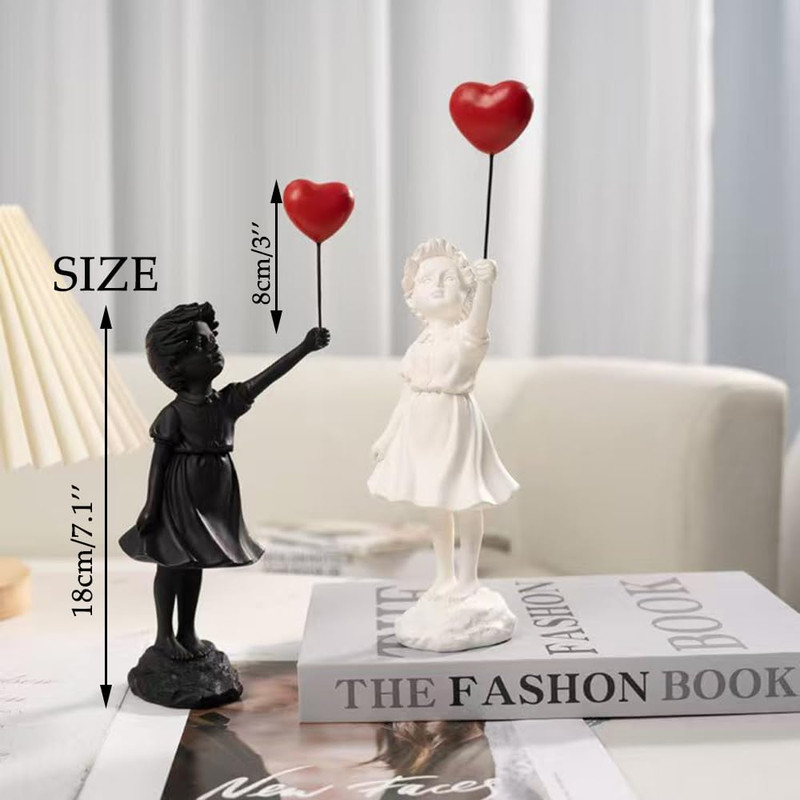 Banksy Street Graffiti Art Statue,Love Balloon Girl Statue,Room Decor Statue,Res gallery