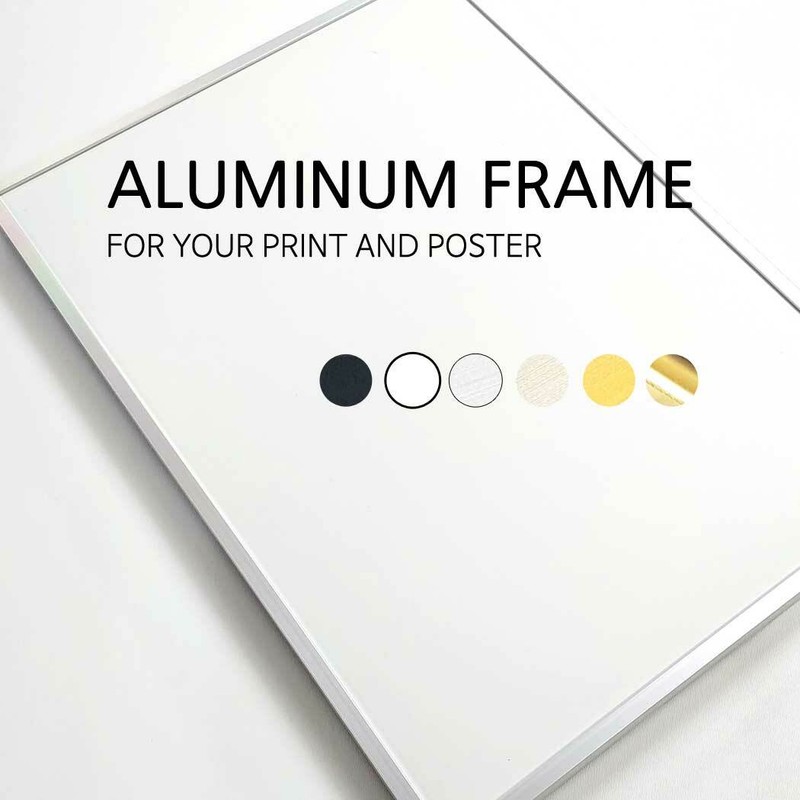 Aluminum Slim metal frames in Matte Silver for Poster Photography A4 8×12″