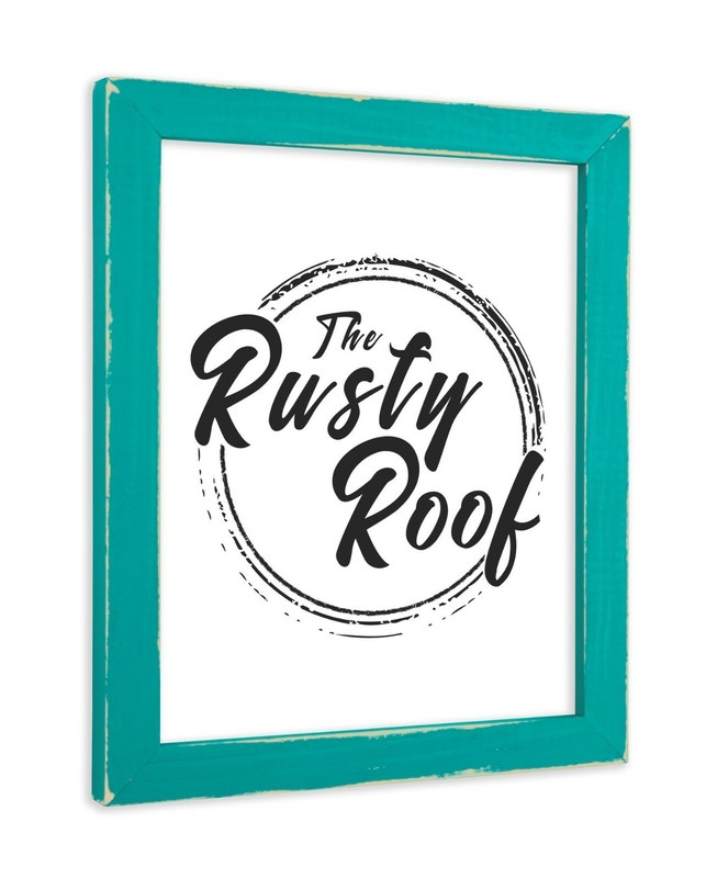 Distressed Emily – Teal Picture Frame – Solid Wood