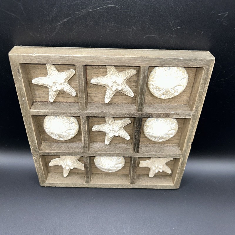 Starfish & Sand Dollars Coastal/Nautical Framed Art 7” Square