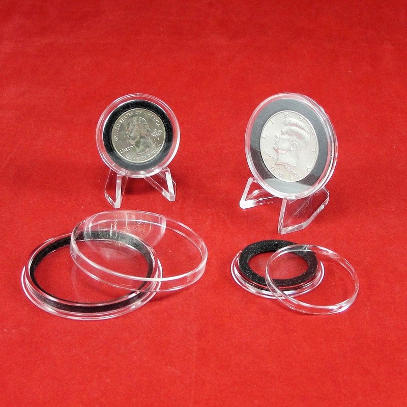 Airtite Coin Holder Capsules - Choose Your Black Ring Type Model and Quantity gallery