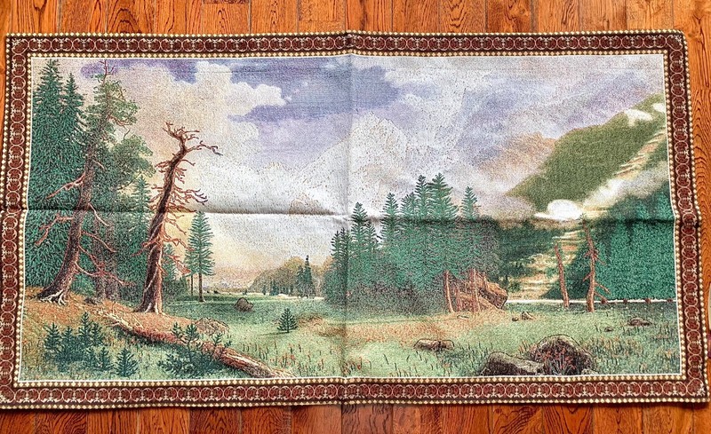 Vintage Countryside Tapestry Jacquard Art Wall Hanging Cotton Woven Decorative
