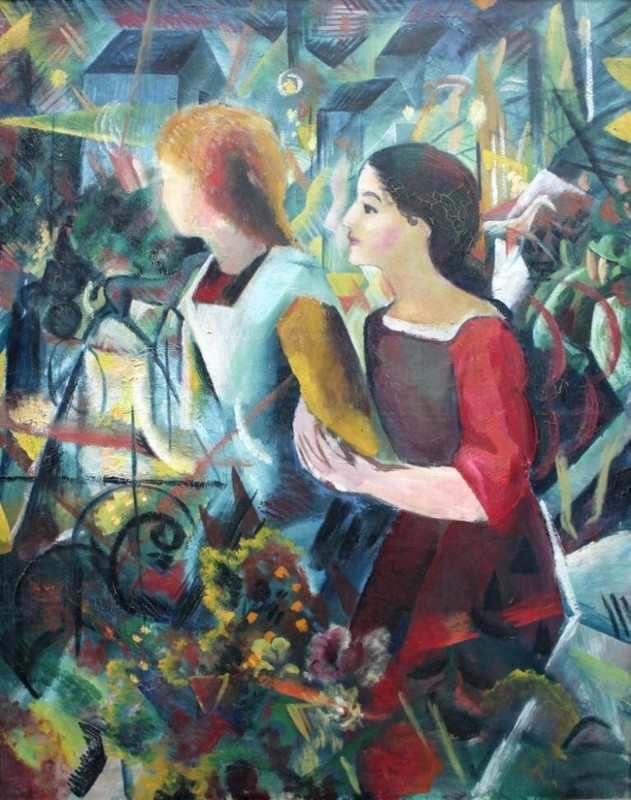 Two Girls August Macke 1913 Art Print – Vibrant German Expressionist Decorative