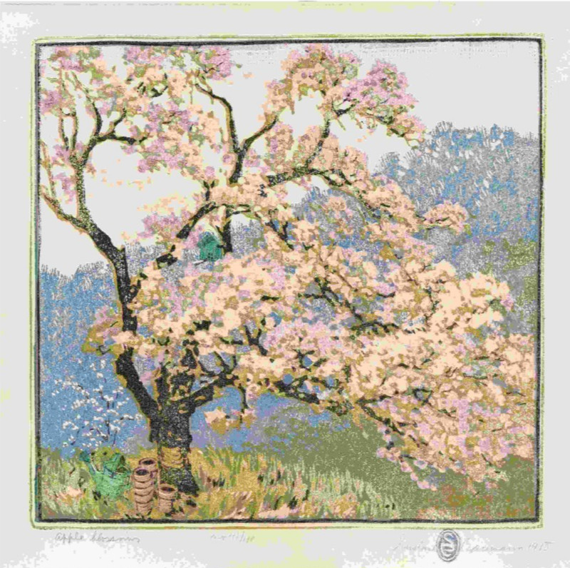 Gustave Baumann Apple Blossoms : Archival Quality Giclée Art Print 1918
