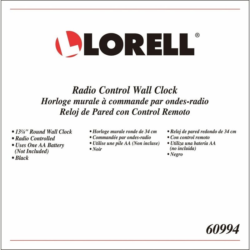 Lorell Radio Controlled Wall Clock - Digital - Quartz - Atomic (LLR60994) gallery