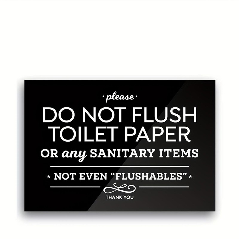 Bathroom Warning Sign Aluminum Sign 8×12 Do Not Flush Toilet Paper Funny