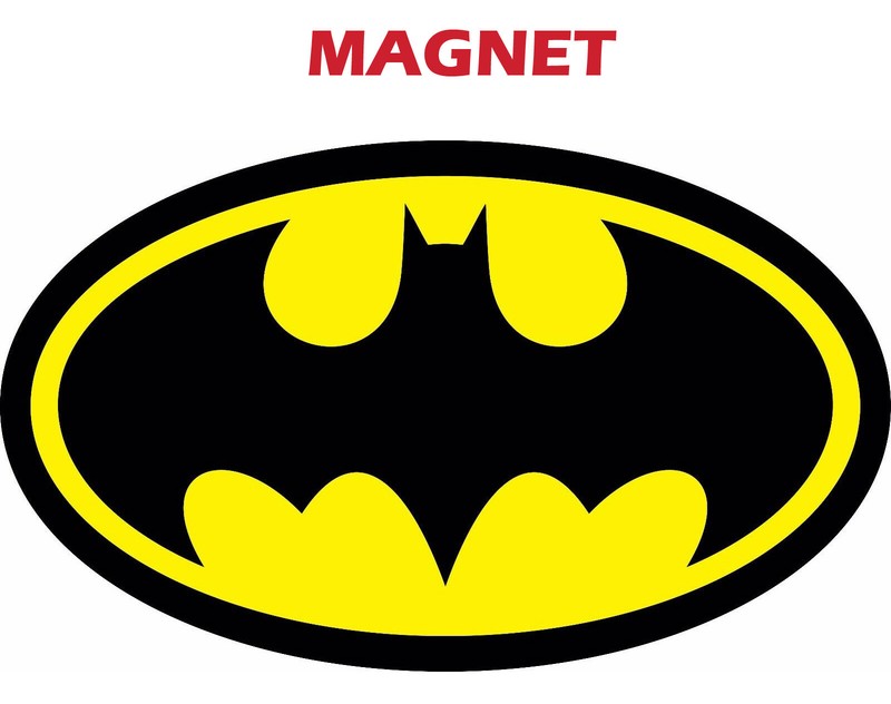 MAGNET BATMAN LOGO Decal Diecut Vinyl Comic Dark Knight Colored Car Track Fridge