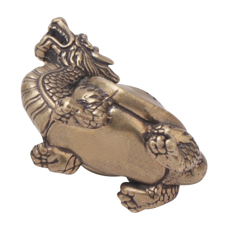 Copper Brass Dragon Turtle Small Fengshui Statue Ornament Chinese Decoration gallery