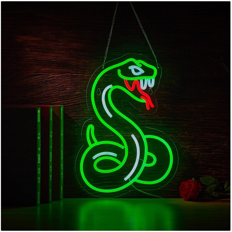 Snake Neon Sign 17×12 inch – Dimmable LED Light