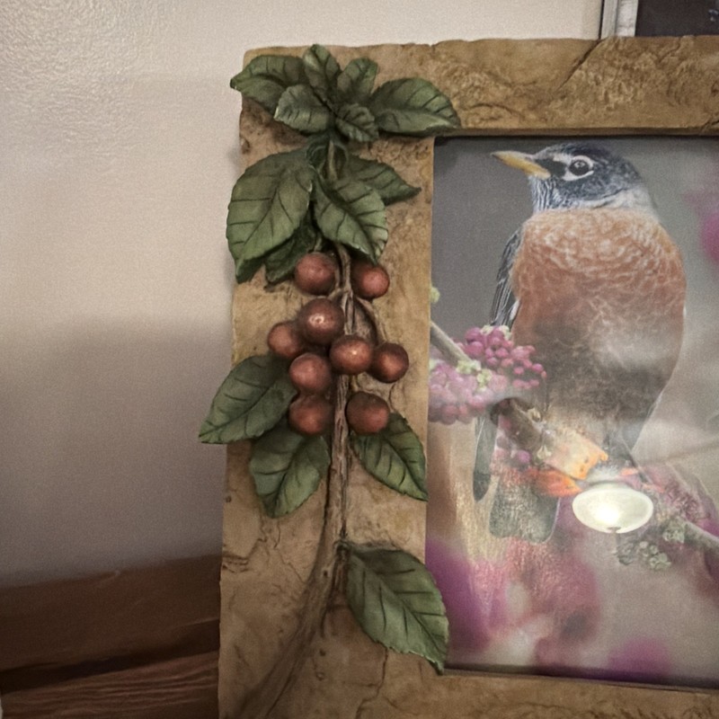Stone 5 X 8 Photo Frame Leaves And Berries Heavy Quality Frame gallery