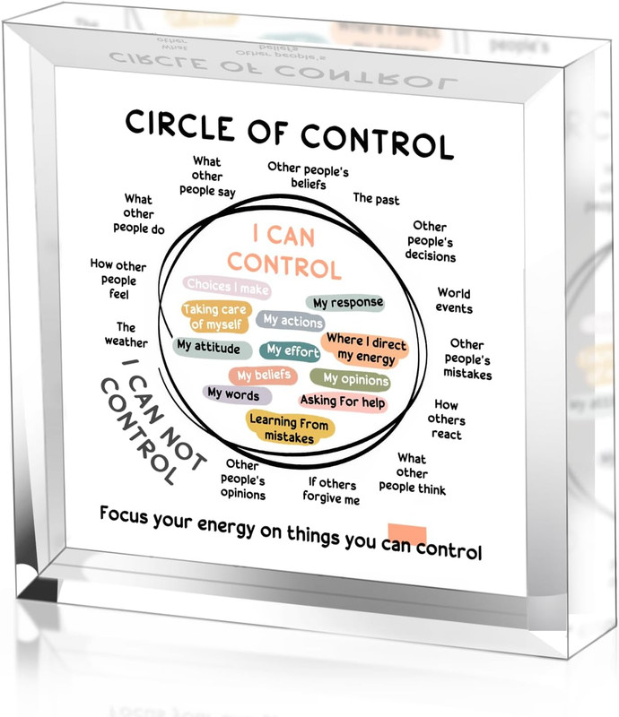 Mental Health Things I Can Control Decor – Therapy Office Acrylic Gifts – Psycho