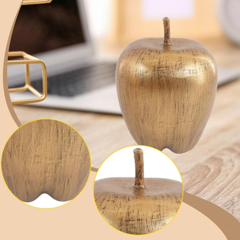 Apple Statue Collectible Decorative Figurine for Shelf Centerpiece Fireplace