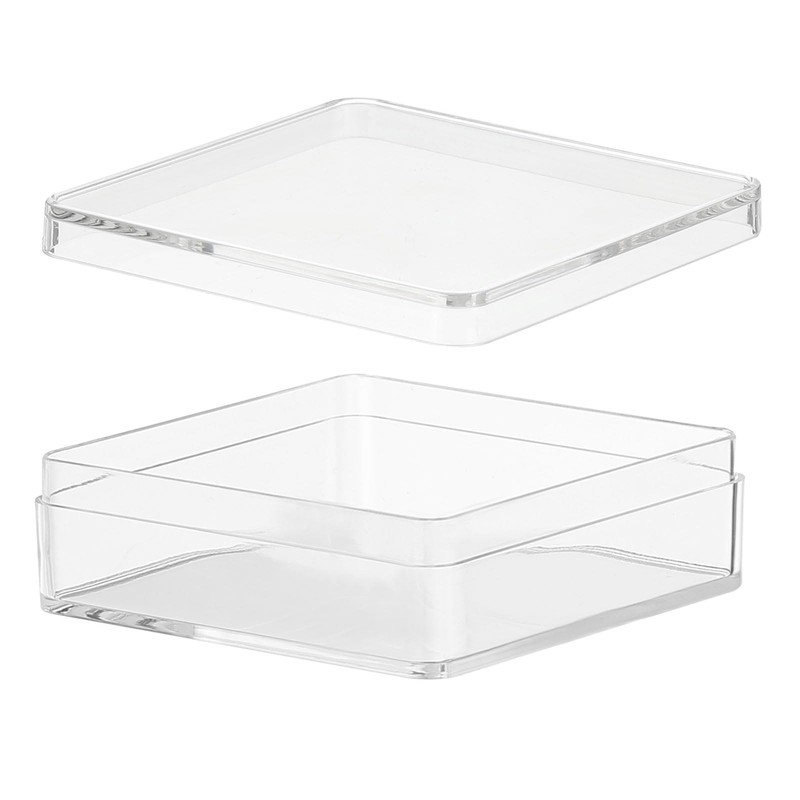 PATIKIL Acrylic Box with Lid 2.36″ x x 0.79″, 2.36″x2.36″x0.79″, Clear