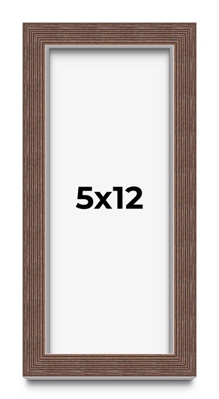5×12 In Shadow Box Frame Brown | 1.125 inches Deep Real Wood Rustic Shadowbox Di