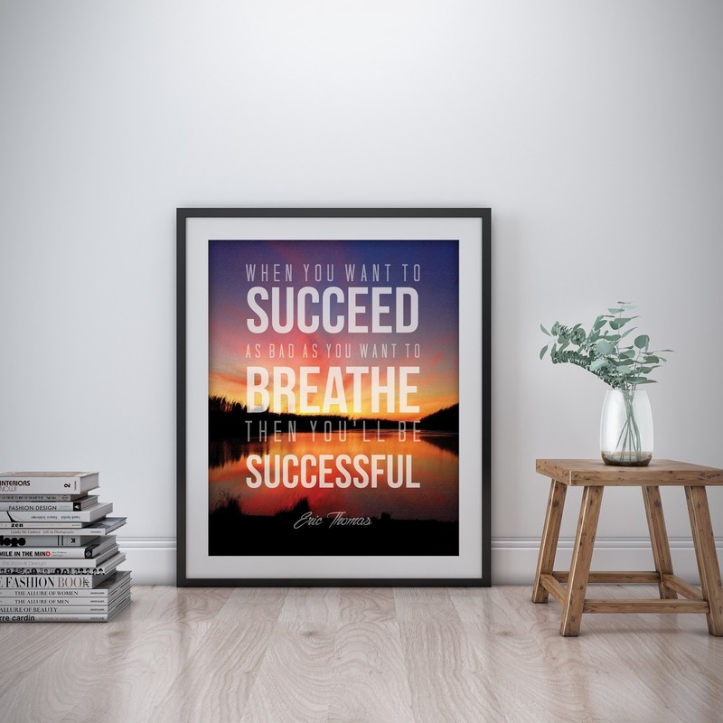Eric Thomas Inspirational Wall Art Print Motivational Quote Poster Decor Gift