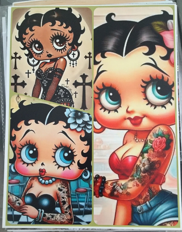 Abstract Wall Art 8.5×11 Premium Modern Home Decor (US) Betty Boop