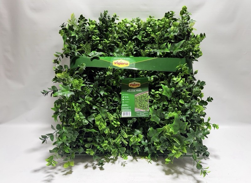 Vigoro Artificial Green Mix Leaf Foliage Panels 20×20 2 Piece Set