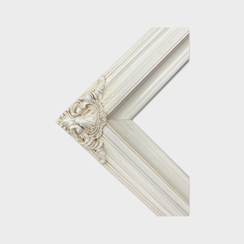 16 X 20 In Stock-Classic compo Ornate wood frame, IVORY STAIN, hand painted
