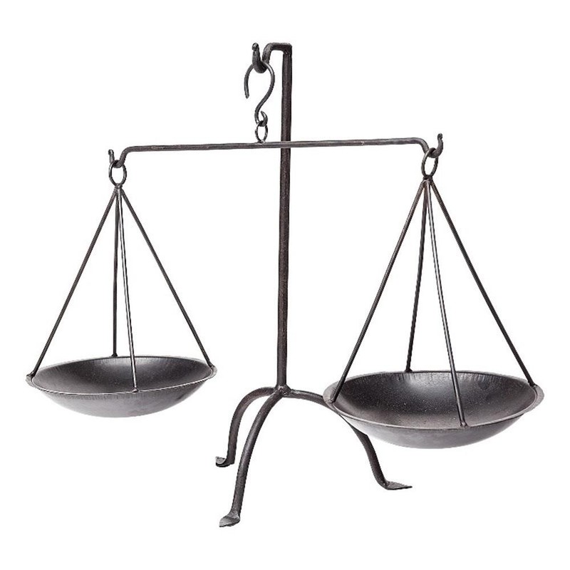 Mercana Adilah 16L x 10W Black Metal Vintage Inspired Weighing Scale