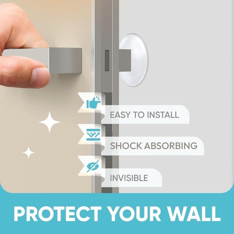 Versatile 7-Piece Door Slam Stoppers - Strong Adhesive & Shock Absorbent Design gallery