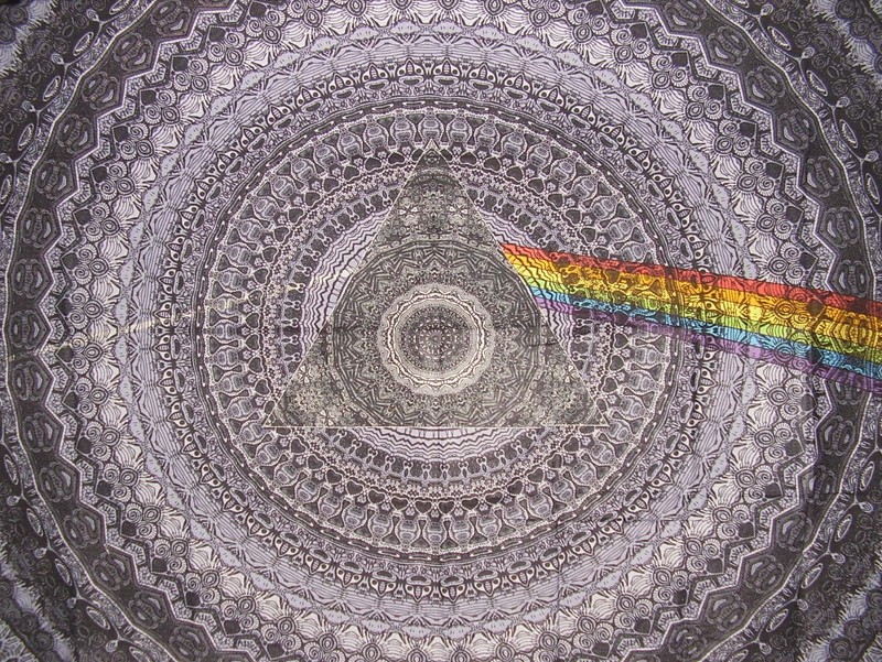 Poster Size 3D Pink Floyd Poster Cotton Wall Hanging 45″ x 30″ Black