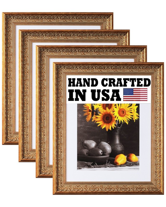 4-Pack Custom Picture Poster Frame 3-1/2″ Gold Victorian 16×20 24×36 1556-MM2