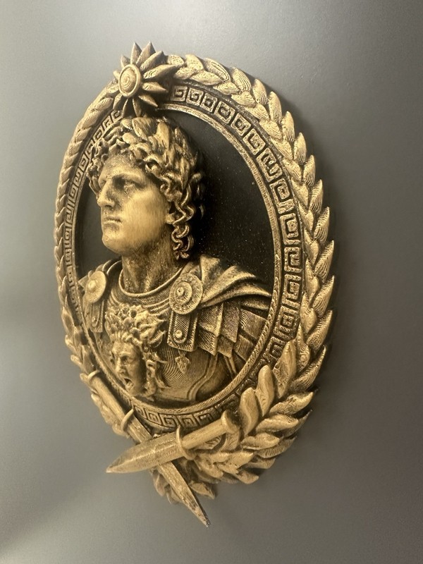 Alexander the Great Wall Medallion Greek Warrior Bust Medusa Armor Relief Plaque gallery