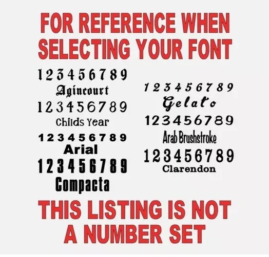 SET OF 3 Custom Mailbox Numbers Vinyl Decals Stickers House Street Address gallery