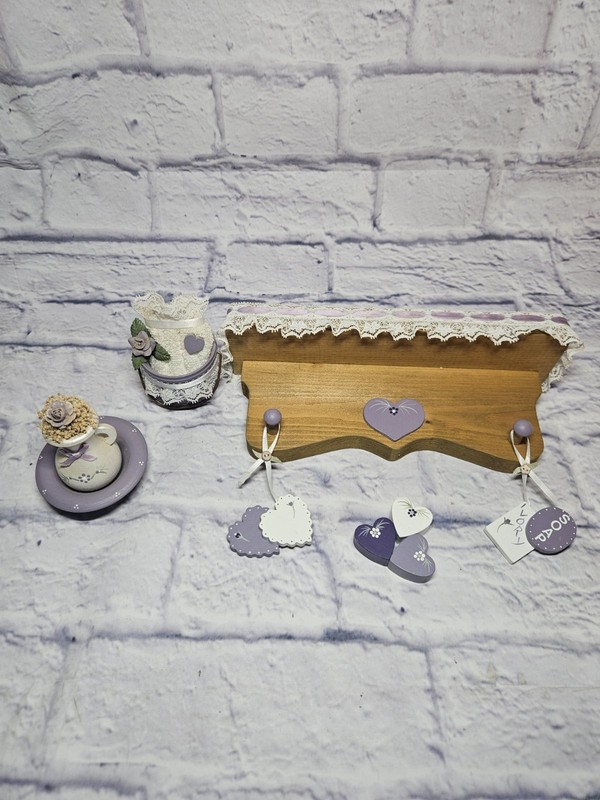 Vintage Wooden LAVENDER Country Decor – Shelf, Knick-Knack Pieces – Kitchen