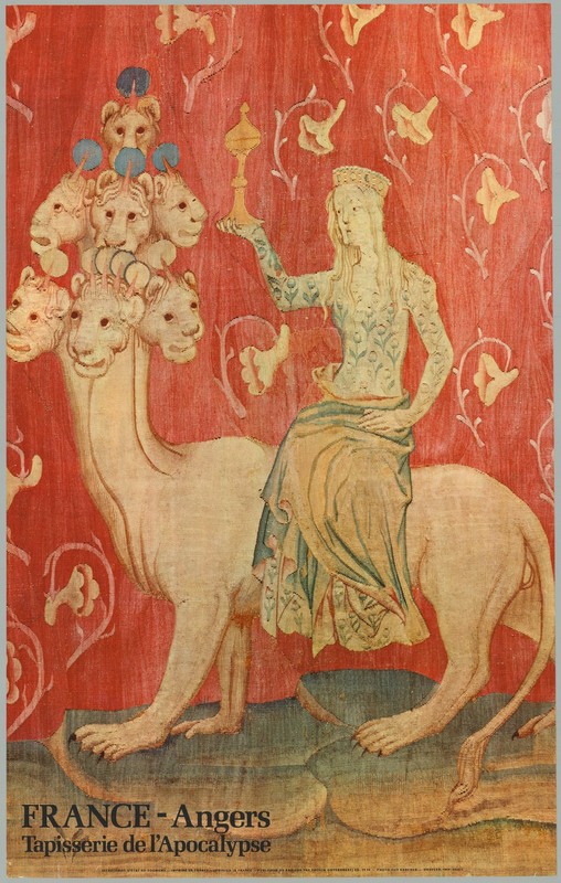 ARTIST UNKNOWN Tapisserie de L’Apocalypse 39″ x 24.5″ Poster 1972 Renaissance