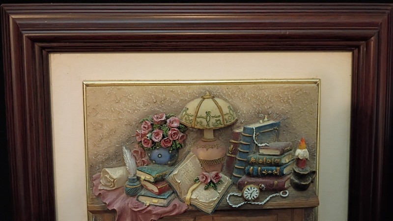 A. Richesco - 3D Decorative Resin Wall Art Plaque, Framed - 8.75" x 6.75" gallery