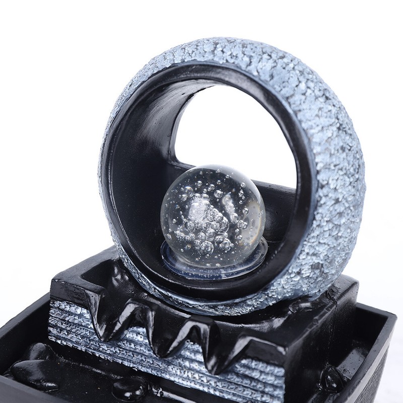 Waterfall Fountain Decor with LED Light Ball Indoor Feng Shui Water Fountains🔥 gallery