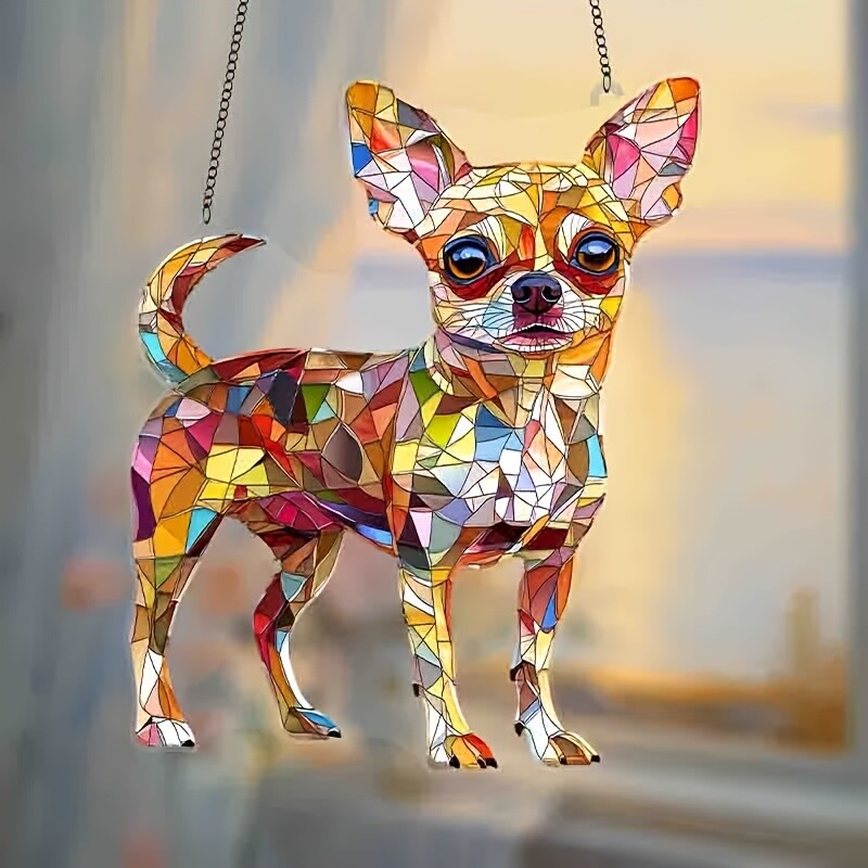 1 Piece Chihuahua Light Catcher Dog Decoration Pet Lover Gift
