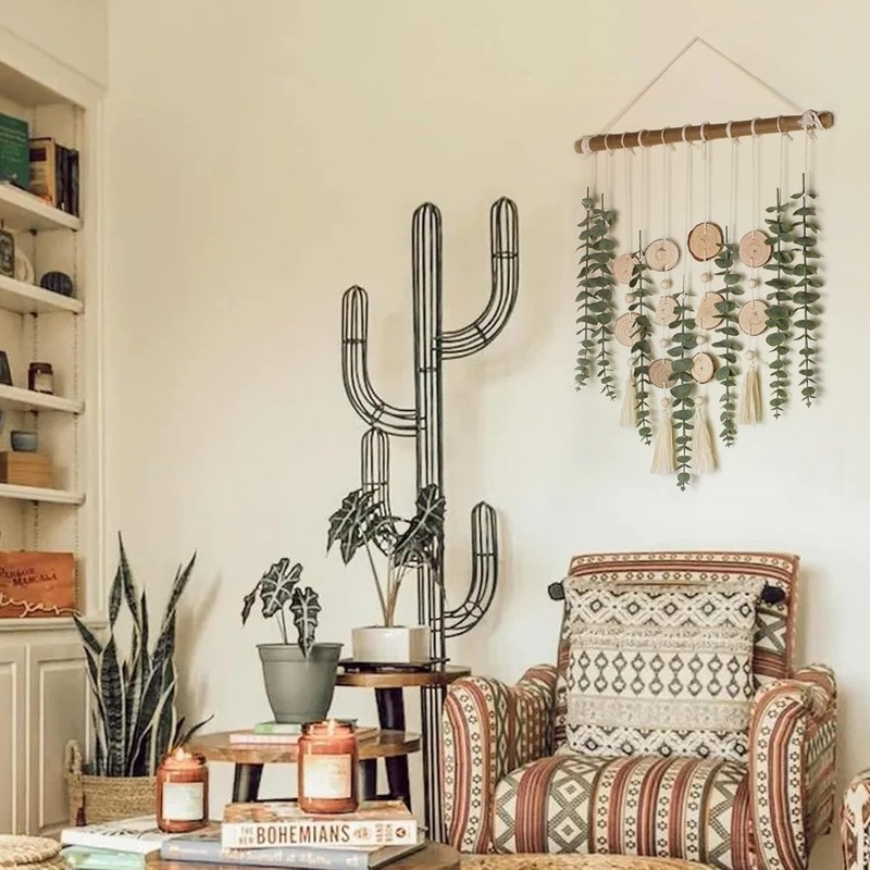 Eucalyptus Wall Decor Faux Greenery Leaves Stems Rustic Farmhouse Decor gallery