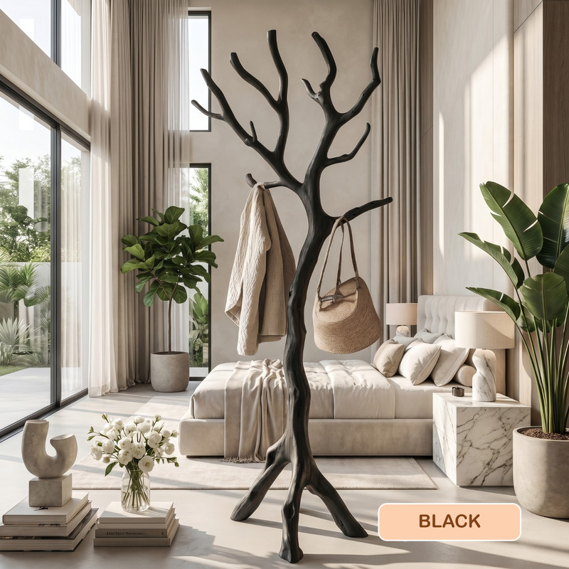 Tree Branch Coat Rack Wooden Freestanding Coat Stand Rustic Entryway Organizer gallery