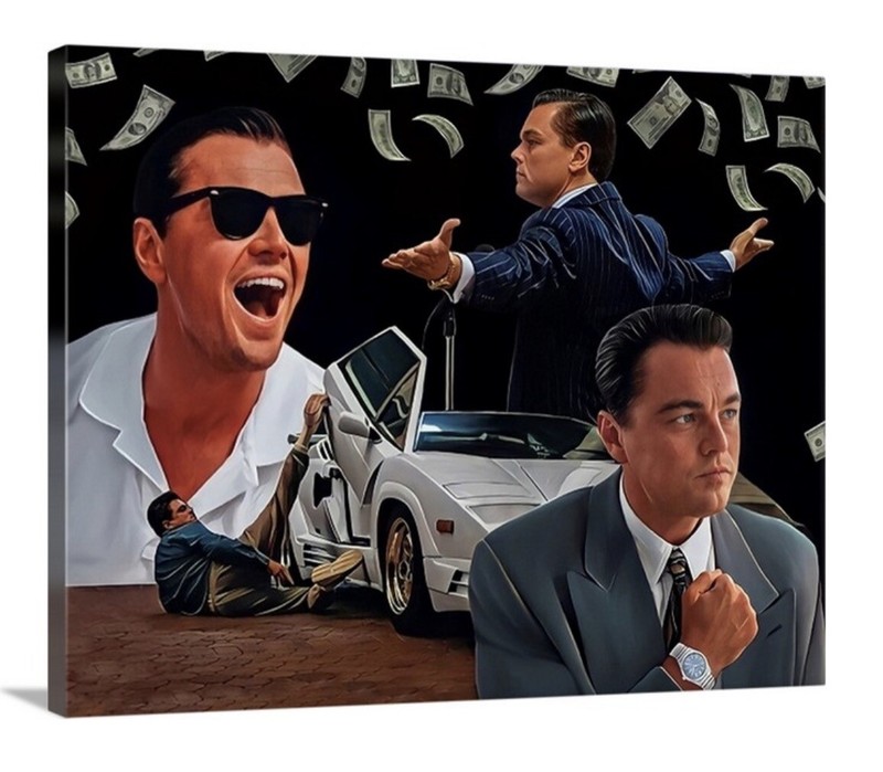 Wolf of Wall Street Canvas 16×20 Leonardo Dicaprio Jordan Belfort Lamborghini
