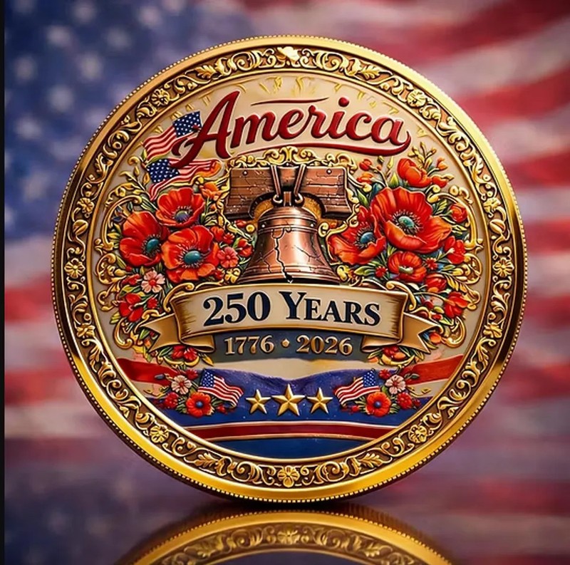 United States 250th Anniversary Commemorative 3D Coin History Gift