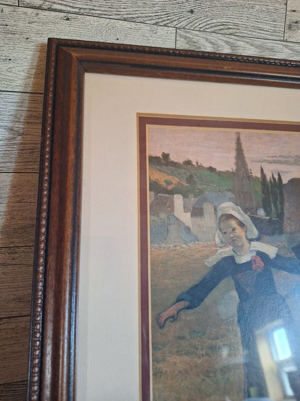 Vntg. Brenton Dutch Girls Dancing Picture, Cottage core, Wall decor, Holland gallery